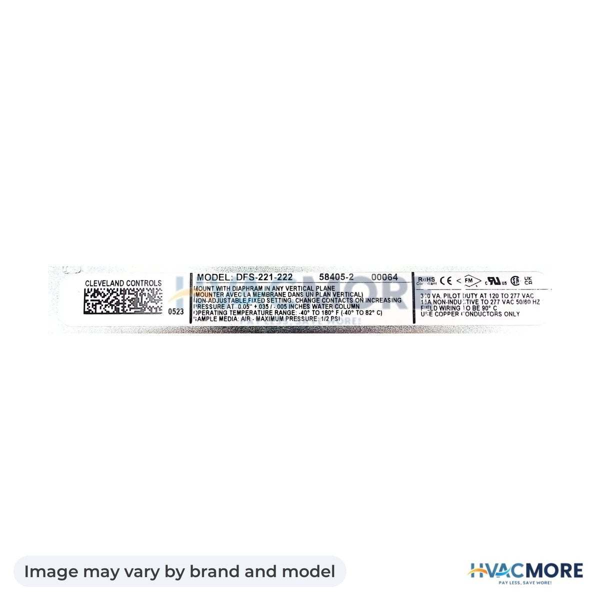NBK Parts Vacuum Switch - Low Pressure HVM-50-1390 - Image may vary by brand and model
