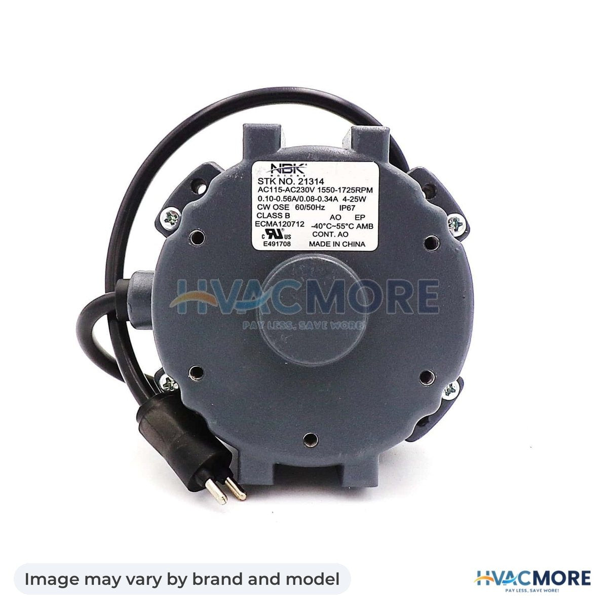 NBK Parts ECM Refrigeration Motor 115/230V, 4-25W, 1550-1725 RPM HVM-5411EC - Image may vary by brand and model