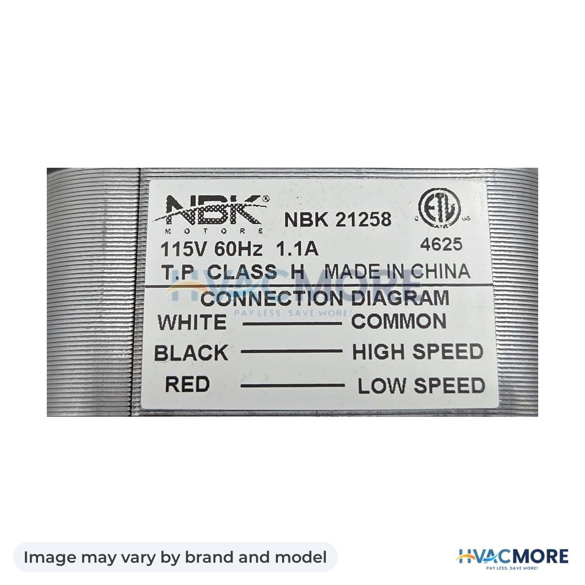 NBK Parts Blower Motor, Double Fan 2 Speed 115V HVM-910-157P - Image may vary by brand and model