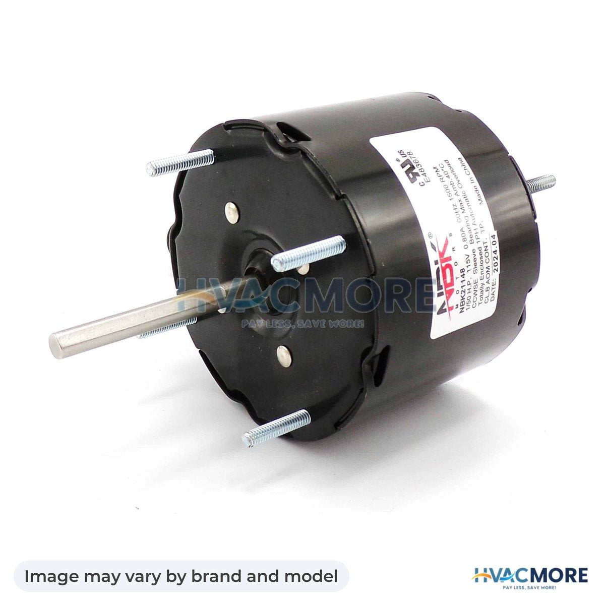NBK Parts Multi Purpose Fan Motor 115V/60Hz HVM-D125 - Image may vary by brand and model
