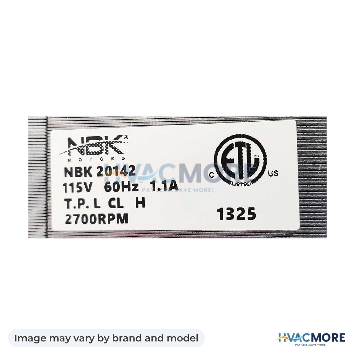 NBK Parts Blower Motor Insert 115V, 60Hz, 2700 RPM HVM-FAN12003 - Image may vary by brand and model