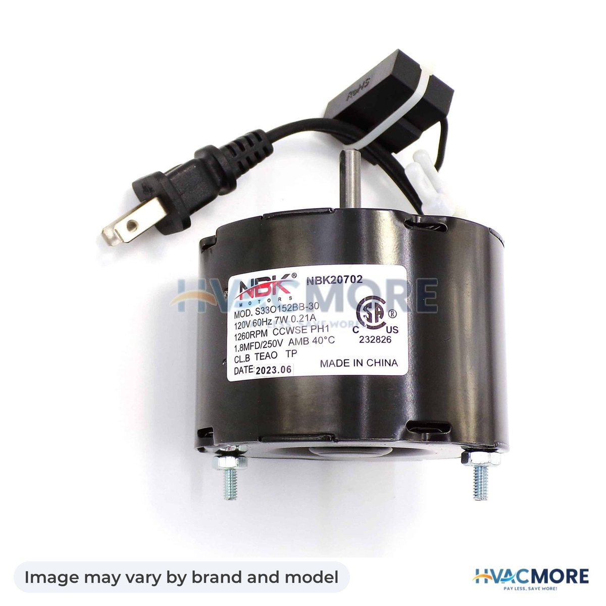NBK Parts Fan Motor HVM-S99080518 - Image may vary by brand and model