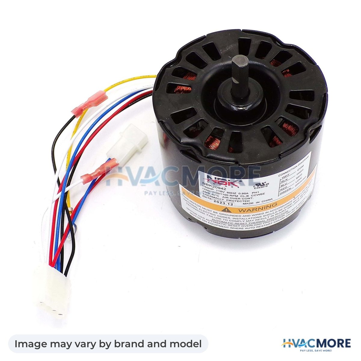 NBK Parts Blower Motor 115V 60Hz, 3 Speed HVM-SF782012 - Image may vary by brand and model