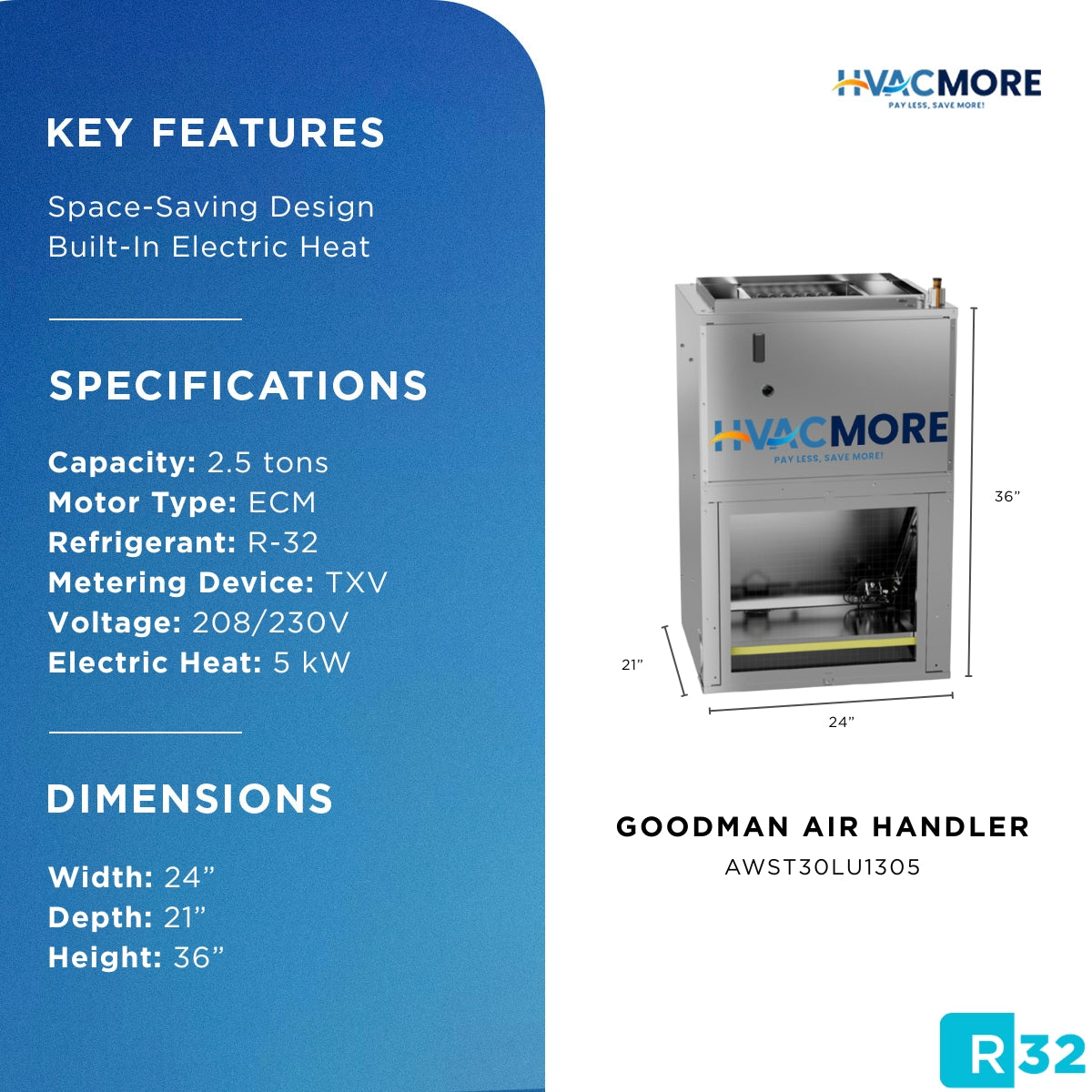 Goodman AWST30LU1305 specifications