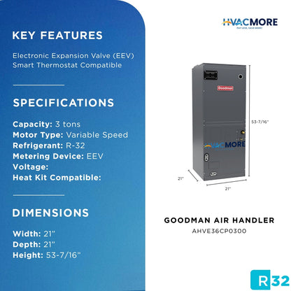 Goodman AHVE36CP0300 specifications