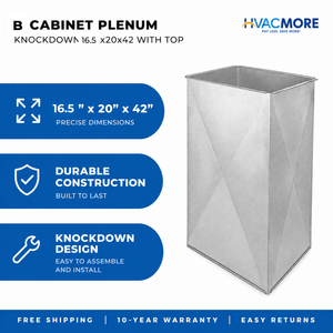 B Cabinet Plenum Knockdown 16.5x20x42 With Top