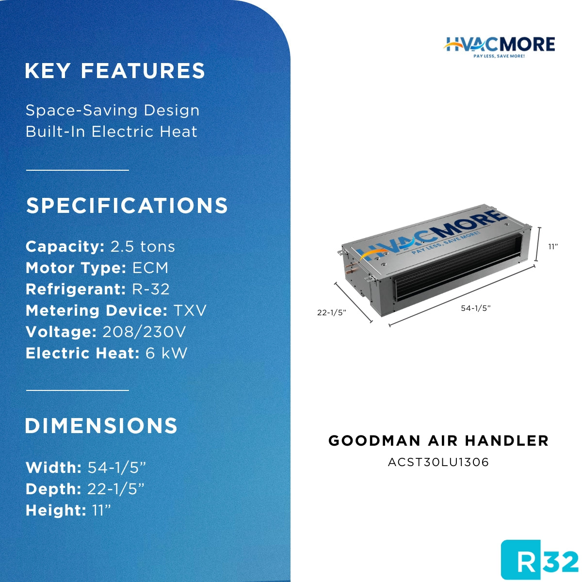 Goodman ACST30LU1306 specifications