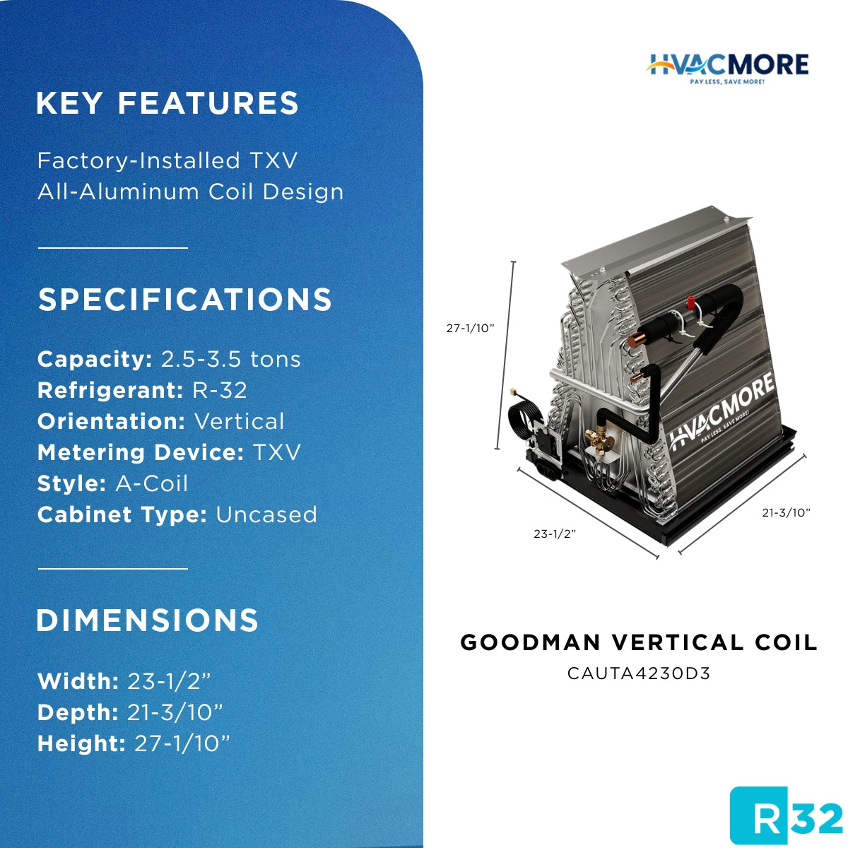 Goodman CAUTA4230D3 specifications