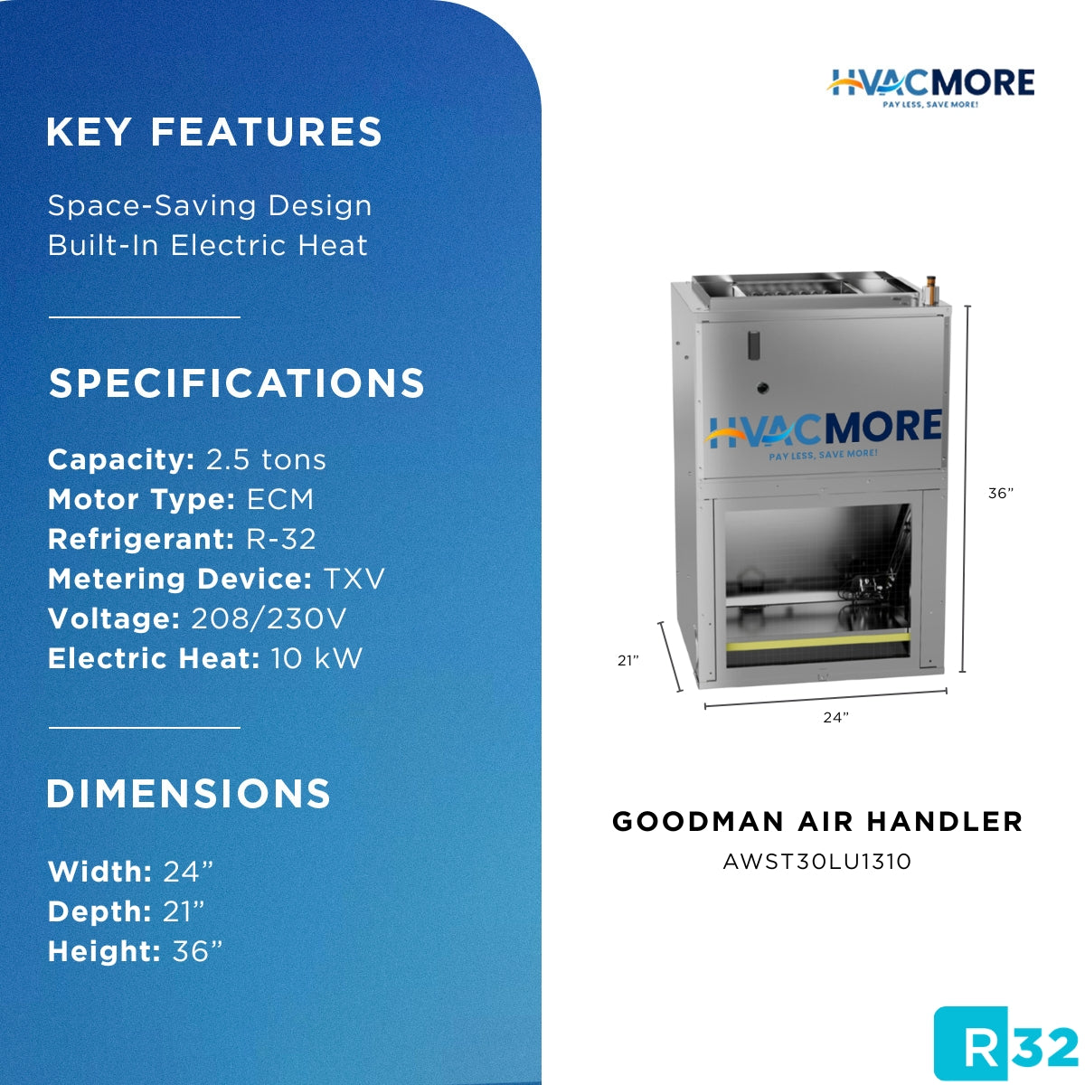 Goodman AWST30LU1310 specifications