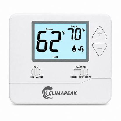 Digital Non Programmable Wall Thermostat Heat / Cool (Batteries Included)