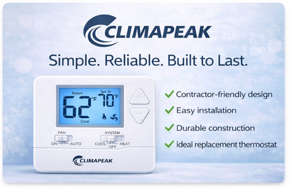 Digital Non Programmable Wall Thermostat Heat / Cool (Batteries Included)