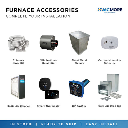 Goodman 40K BTU 96 Percent AFUE Gas Furnace Downflow Or Horizontal 17.5 Cabinet