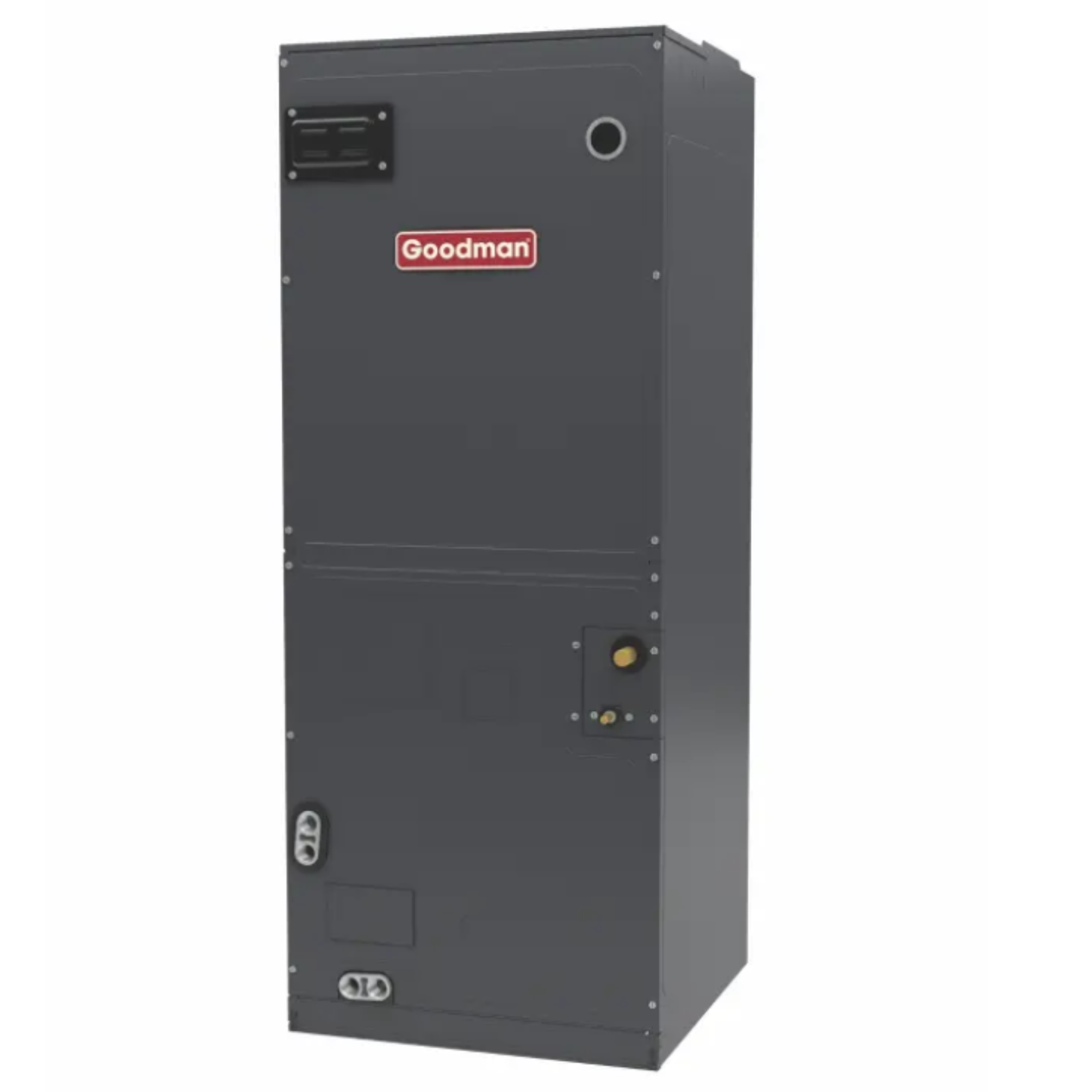 Goodman air conditioning unit on a white background