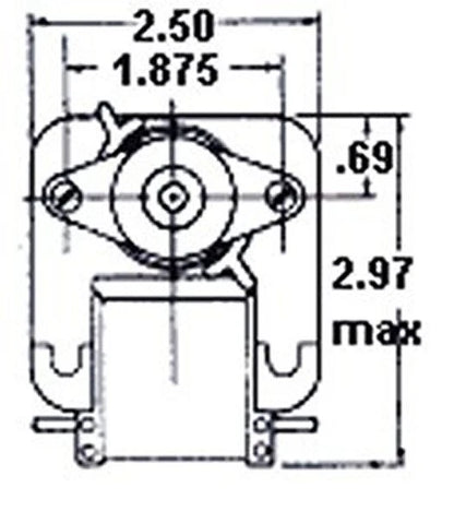 Fasco K101 Motor | Fasco C-Frame Wall Heater Fan Motor .52 amps 1260 RPM 240V (CCW rotation)