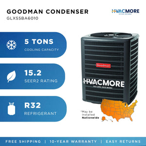 Goodman 5 Ton 15.2 SEER2 Single-Stage AC Condenser R-32
