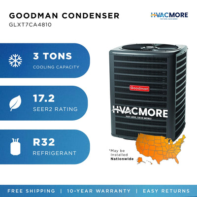 Goodman 4 Ton 17.2 SEER2 Two-Stage AC Condenser ComfortBridge R-32