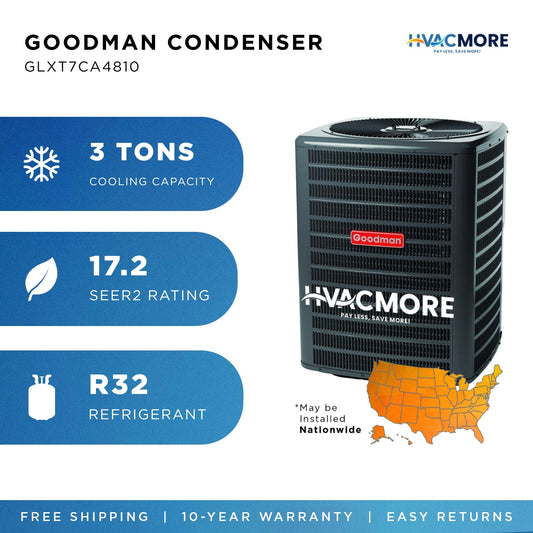 Goodman 4 Ton 17.2 SEER2 Two-Stage AC Condenser ComfortBridge R-32