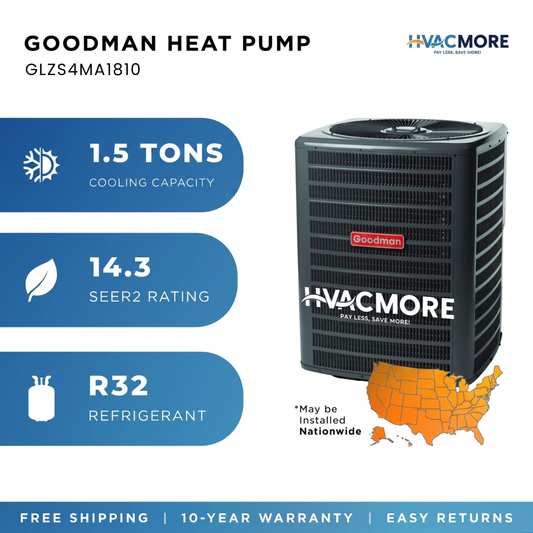Goodman 1.5 Ton R-32 Heat Pump Condenser 14.3 SEER2