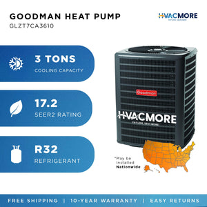 Goodman 2 Ton 17.2 SEER2 8.2 HSPF2 R32 Two-Stage Heat Pump - ComfortBridge