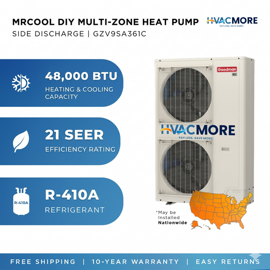 MrCool 48,000 BTU 21 SEER Multi-Zone DIY Heat Pump System