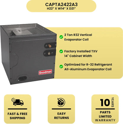 Goodman 2 Ton R32 Vertical Evaporator Coil - CAPTA2422A3