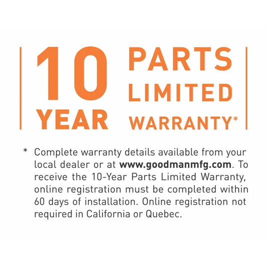 Goodman 3.5 Ton Air Conditioner Condenser, 13.4 SEER2, R-32 Refrigerant - HVAC MORE