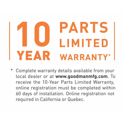 Goodman 4 Ton Air Conditioner Condenser, 13.4 SEER2, R-32 Refrigerant - HVAC MORE