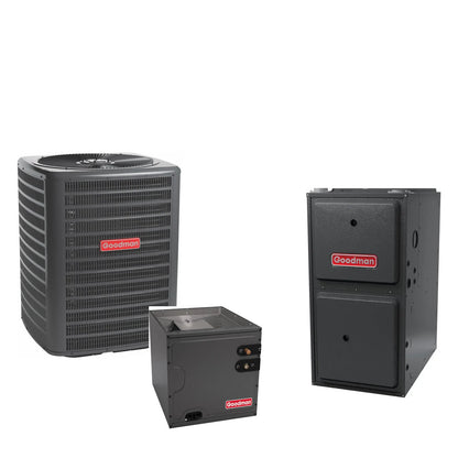 Goodman GLXS5BA3610 + CAPTA3626B3 + GR9T960803BN matched system
