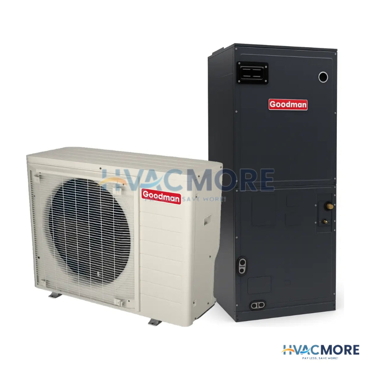 Goodman 5 Ton 17.2 SEER2 Variable-Speed Inverter R-32 Heat Pump + Air Handler System (GZV7SA6010 / AHVE60DP0300)