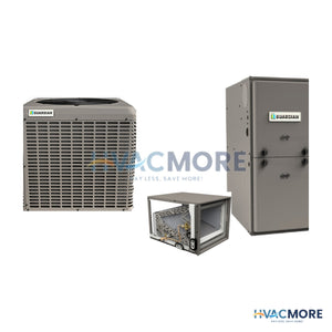 Guardian 2 Ton 14.3 SEER2 80% AFUE 60,000 BTU Furnace and AC System, 14.5" Wide, 1,200 CFM - R-454B Horizontal / Upflow / Downflow - RC424E2S11 / CTM24A5ABS1 / RL18060A12MPS1