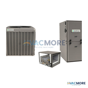 Guardian 3.5 Ton 14.3 SEER2 96% AFUE 100,000 BTU Furnace and AC System, 21" Wide, 2,000 CFM - R-454B Horizontal / Upflow / Downflow - RC442E2S11 / CTM42C5AES1 / RG19100C20MPS1