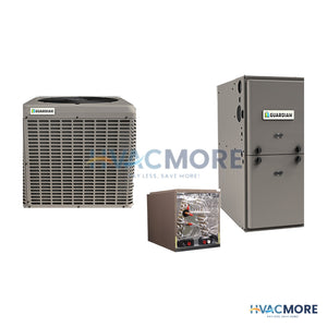 Guardian 5 Ton 14.3 SEER2 96% AFUE 100,000 BTU Furnace and AC System, 21" Wide, 2,000 CFM - R-454B Upflow / Downflow - RC460E2S11 / DC60A3K-210L-546 / RG19100C20MPS1