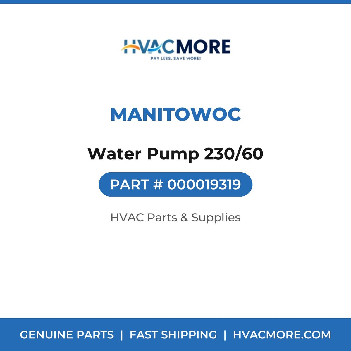 Manitowoc Water Pump 230/60 000019319
