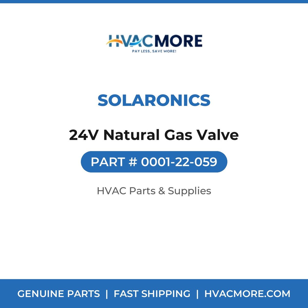 Solaronics 24V Natural Gas Valve 0001-22-059