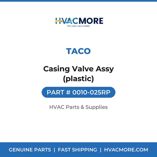 Taco Casing Valve Assy (plastic) 0010-025RP