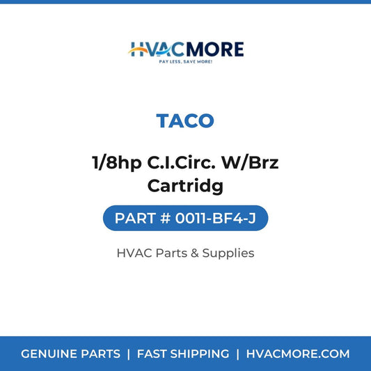 Taco 1/8hp C.I.Circ. W/Brz Cartridg 0011-BF4-J