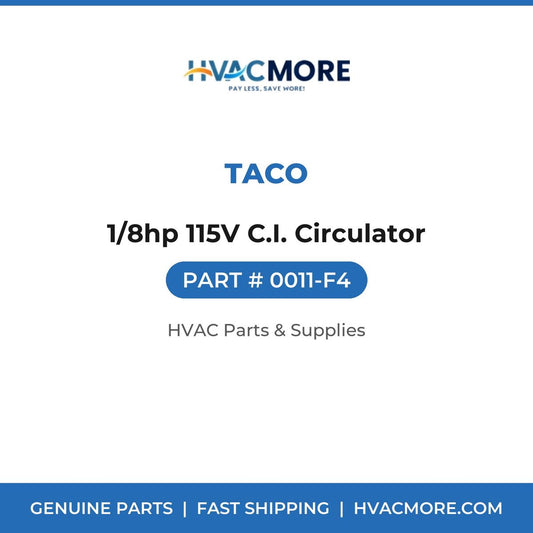 Taco 1/8hp 115V C.I. Circulator 0011-F4