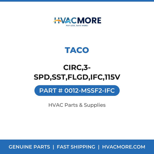 Taco CIRC,3-SPD,SST,FLGD,IFC,115V 0012-MSSF2-IFC