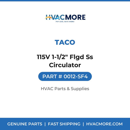 Taco 115V 1-1/2" Flgd Ss Circulator 0012-SF4