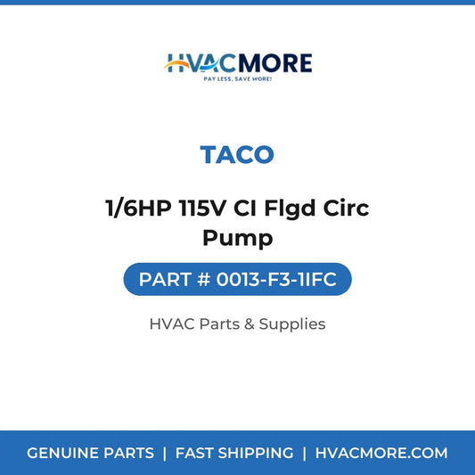 Taco 1/6HP 115V CI Flgd Circ Pump 0013-F3-1IFC