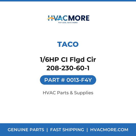 Taco 1/6HP CI Flgd Cir 208-230-60-1 0013-F4Y