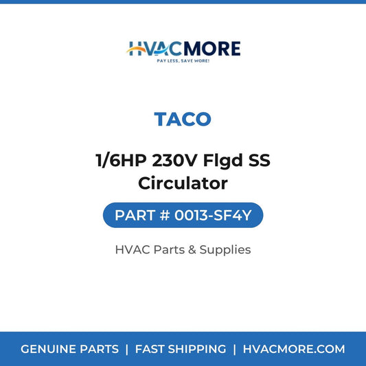 Taco 1/6HP 230V Flgd SS Circulator 0013-SF4Y