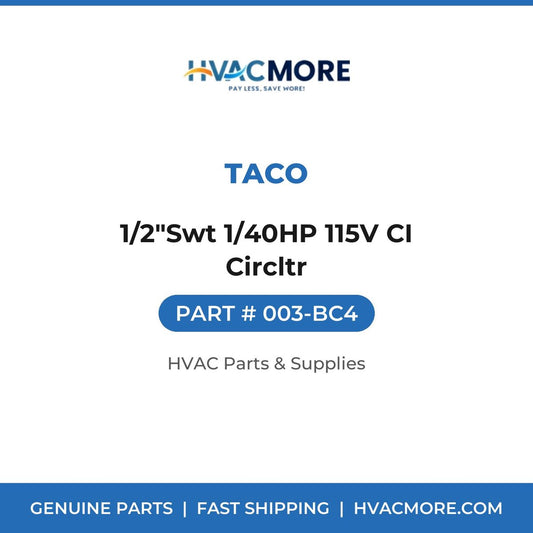 Taco 1/2"Swt 1/40HP 115V CI Circltr 003-BC4