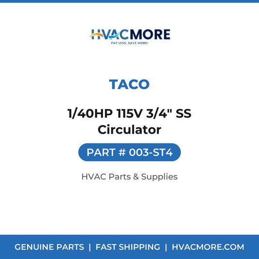 Taco 1/40HP 115V 3/4" SS Circulator 003-ST4