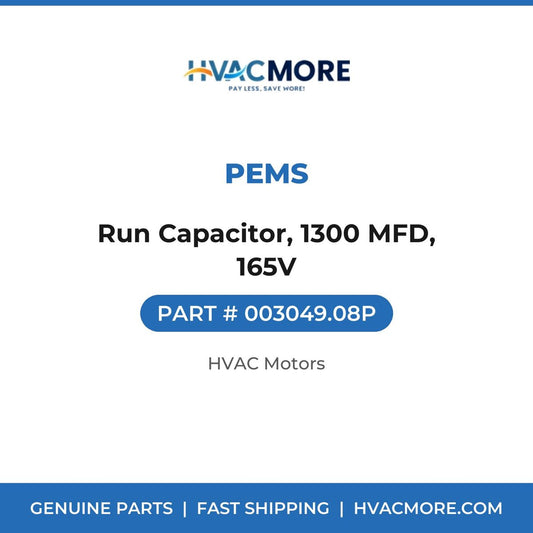 PEMS Run Capacitor, 1300 MFD, 165V 003049.08P