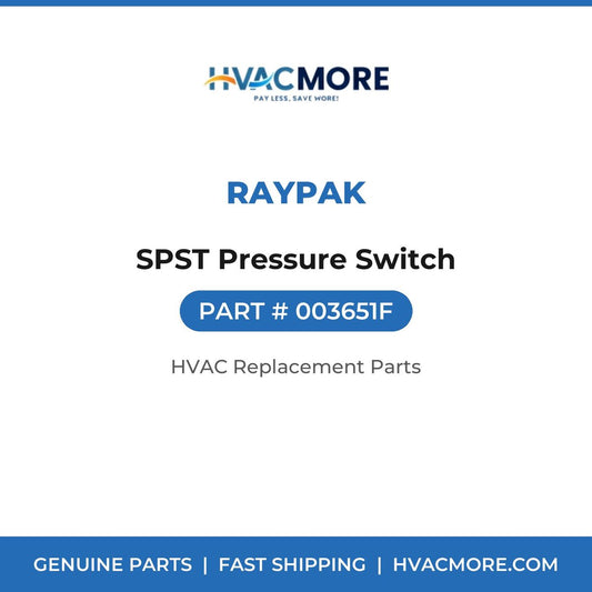 Raypak SPST Pressure Switch 003651F