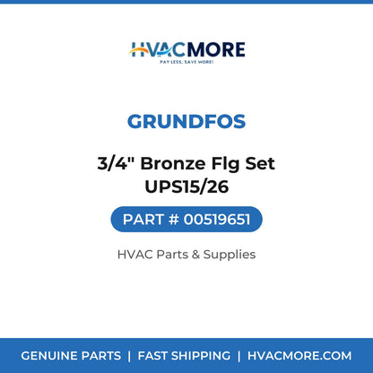 Grundfos 3/4" Bronze Flg Set UPS15/26 00519651