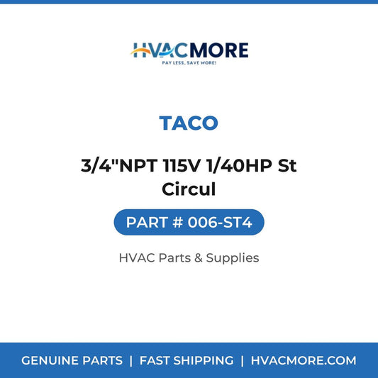 Taco 3/4"NPT 115V 1/40HP St Circul 006-ST4