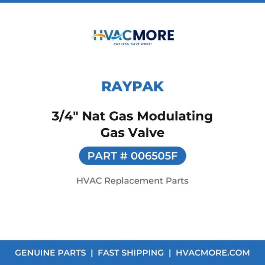 Raypak 3/4" Nat Gas Modulating Gas Valve 006505F