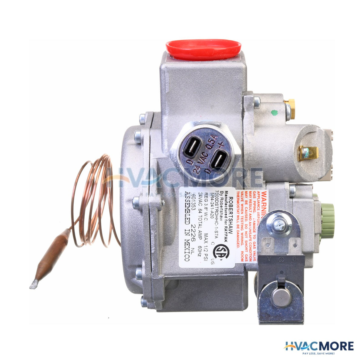 Raypak 1" Modulating Gas Valve, Natural Gas, Max 1/2 PSI (24V) 006508F